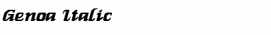 Download Genoa Italic Font Title Preview