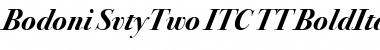 Download Bodoni SvtyTwo ITC TT BoldIta Font Title Preview