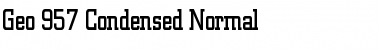 Download Geo 957 Condensed Normal Font Title Preview