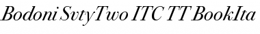 Download Bodoni SvtyTwo ITC TT BookIta Font Title Preview