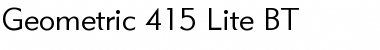 Download Geometr415 Lt BT Lite Font Title Preview