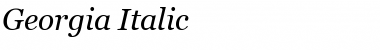 Download Georgia Italic Font Title Preview