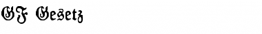 Download GF Gesetz Normal Font Title Preview