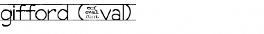 Download gifford (eval) Regular Font Title Preview