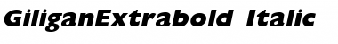 Download GiliganExtrabold Italic Font Title Preview