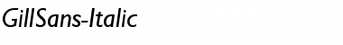 Download GillSans-Italic Regular Font Title Preview
