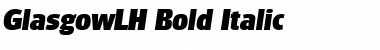 Download GlasgowLH Bold Italic Font Title Preview