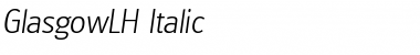 Download GlasgowLH Italic Font Title Preview
