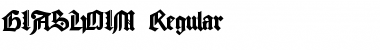 Download GLASHOLM Regular Font Title Preview