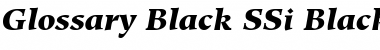 Download Glossary Black SSi Black Italic Font