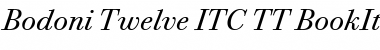 Download Bodoni Twelve ITC TT BookItalic Font Title Preview