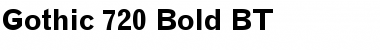 Download Gothic720 BT Bold Font Title Preview