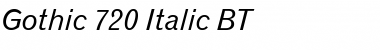 Download Gothic720 BT Italic Font Title Preview
