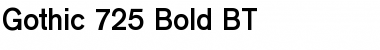 Download Gothic725 Bd BT Bold Font Title Preview
