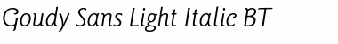 Download GoudySans Lt BT Light Italic Font Title Preview