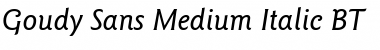 Download GoudySans Md BT Medium Italic Font Title Preview