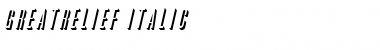 Download GreatRelief Italic Font Title Preview