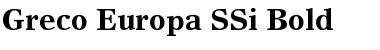 Download Greco Europa SSi Bold Font Title Preview