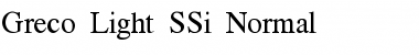 Download Greco Light SSi Normal Font Title Preview