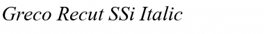 Download Greco Recut SSi Italic Font Title Preview