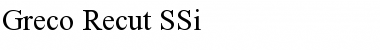 Download Greco Recut SSi Regular Font Title Preview