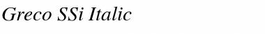 Download Greco SSi Italic Font Title Preview
