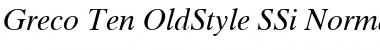 Download Greco Ten OldStyle SSi Normal Font Title Preview