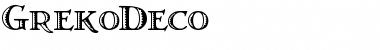 Download GrekoDeco Regular Font Title Preview