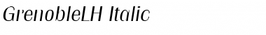 Download GrenobleLH Italic Font Title Preview