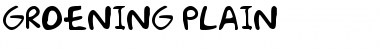 Download Groening Plain Font Title Preview
