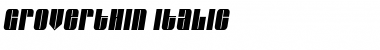 Download GroverThin Italic Font Title Preview