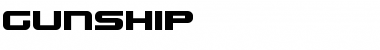 Download Gunship Regular Font Title Preview