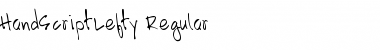 Download HandScriptLefty Regular Font Title Preview