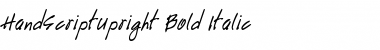 Download HandScriptUpright Bold Italic Font Title Preview