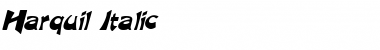 Download Harquil Italic Font Title Preview