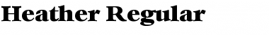 Download Heather Regular Font Title Preview