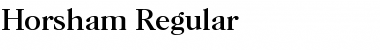 Download Horsham Regular Font Title Preview