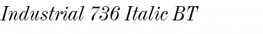 Download Industrial736 BT Italic Font Title Preview