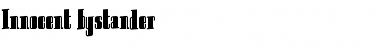 Download Innocent bystander Regular Font Title Preview