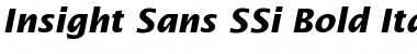 Download Insight Sans SSi Bold Italic Font Title Preview