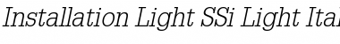 Download Installation Light SSi Light Italic Font Title Preview