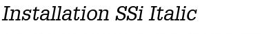 Download Installation SSi Italic Font Title Preview