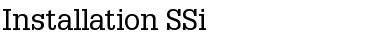 Download Installation SSi Regular Font Title Preview
