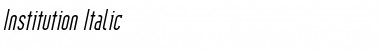 Download Institution Italic Font Title Preview