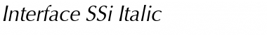 Download Interface SSi Italic Font Title Preview