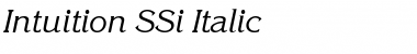 Download Intuition SSi Italic Font Title Preview