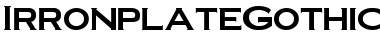 Download IrronplateGothicBold Regular Font Title Preview
