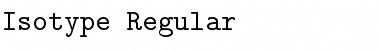 Download Isotype Regular Font Title Preview