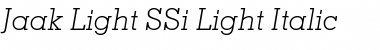 Download Jaak Light SSi Light Italic Font