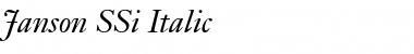 Download Janson SSi Italic Font Title Preview